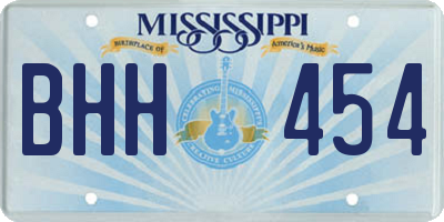 MS license plate BHH454