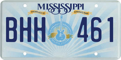MS license plate BHH461