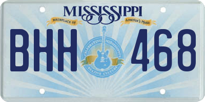 MS license plate BHH468
