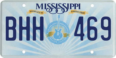 MS license plate BHH469