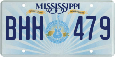 MS license plate BHH479