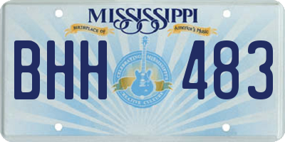 MS license plate BHH483