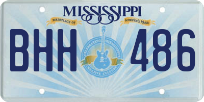 MS license plate BHH486