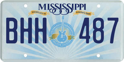 MS license plate BHH487