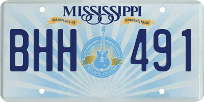MS license plate BHH491