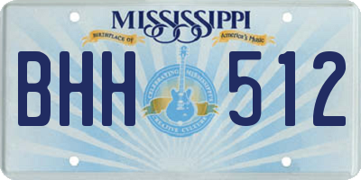 MS license plate BHH512