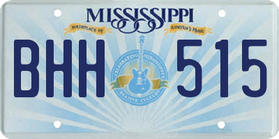 MS license plate BHH515