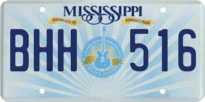 MS license plate BHH516