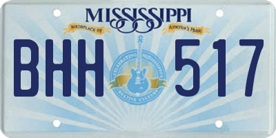 MS license plate BHH517