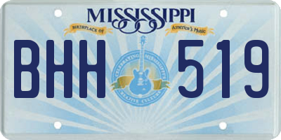 MS license plate BHH519
