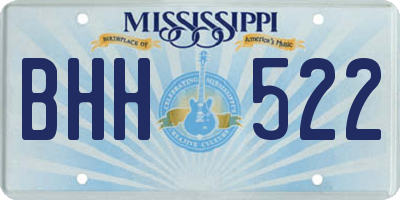 MS license plate BHH522
