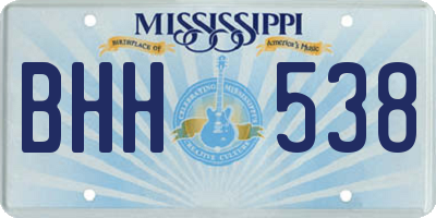 MS license plate BHH538