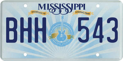 MS license plate BHH543