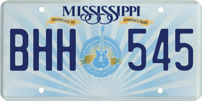 MS license plate BHH545