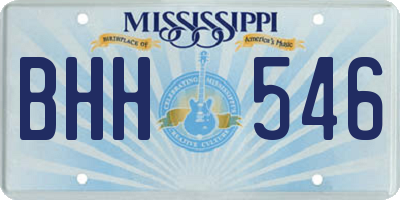 MS license plate BHH546