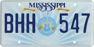 MS license plate BHH547