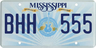 MS license plate BHH555