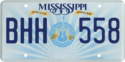 MS license plate BHH558
