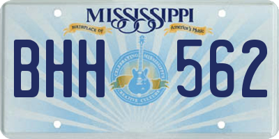 MS license plate BHH562
