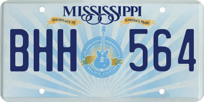 MS license plate BHH564