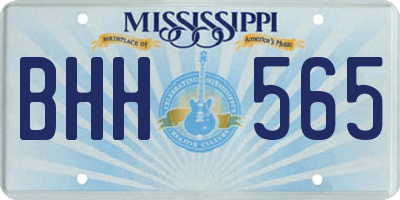 MS license plate BHH565