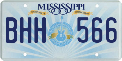 MS license plate BHH566