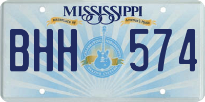 MS license plate BHH574