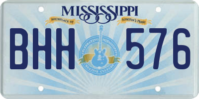 MS license plate BHH576