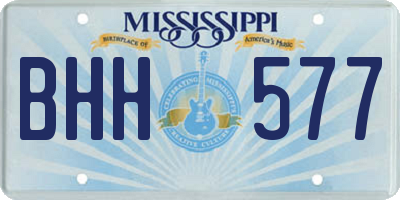 MS license plate BHH577