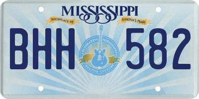MS license plate BHH582