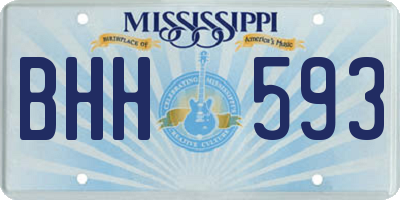 MS license plate BHH593