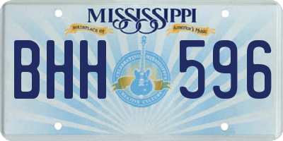 MS license plate BHH596