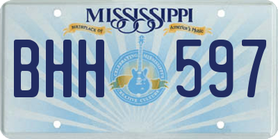 MS license plate BHH597