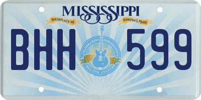 MS license plate BHH599