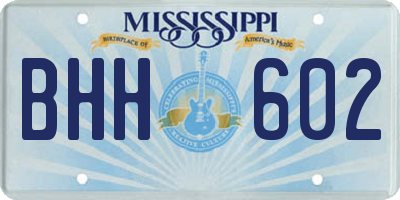 MS license plate BHH602