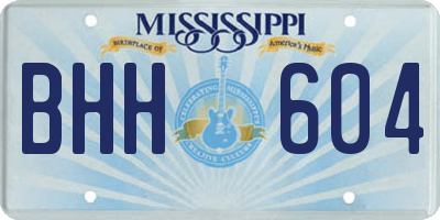 MS license plate BHH604