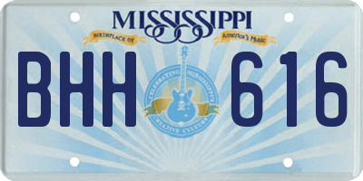 MS license plate BHH616