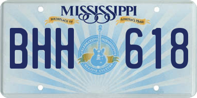 MS license plate BHH618