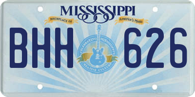 MS license plate BHH626