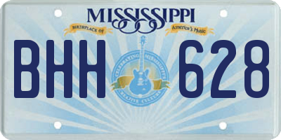 MS license plate BHH628