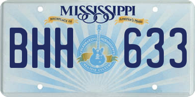 MS license plate BHH633