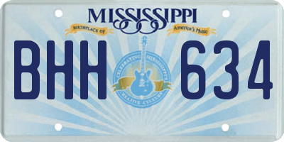 MS license plate BHH634