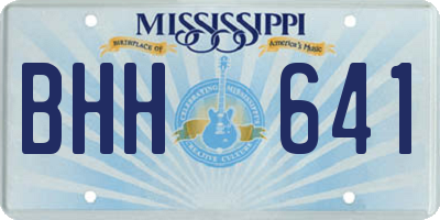 MS license plate BHH641