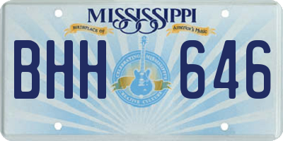 MS license plate BHH646