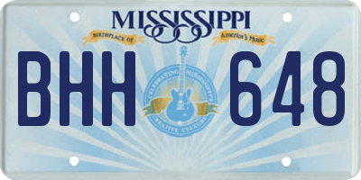 MS license plate BHH648