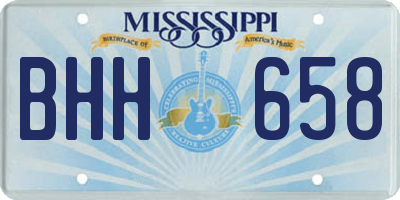 MS license plate BHH658