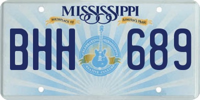 MS license plate BHH689