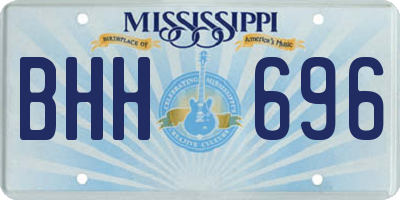 MS license plate BHH696
