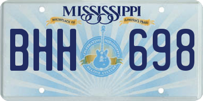 MS license plate BHH698