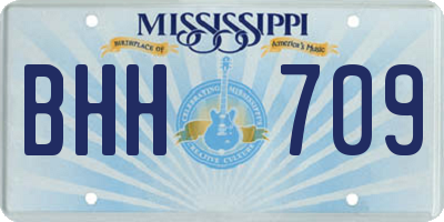 MS license plate BHH709